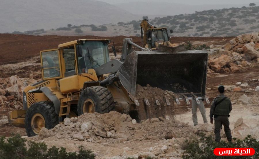  الاحتلال يجرّف أراضي في جالود لربط مستوطنتين ببعضهما